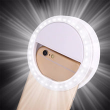 Load image into Gallery viewer, Makeup Tool Kit Mobile Phone Clip Selfie LED Auto Flash For Cell Phone Smartphone Round Portable Selfie Flashlight